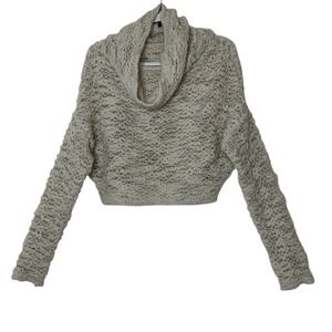 Sarah Pacini Turtleneck Sweater Top One Size Women Crop Italian Designer Knit